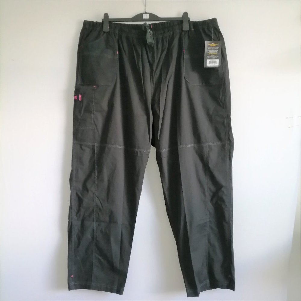 Wonder Flex Women's Black Scrub Modern Stretch Size 5XL New With Tag